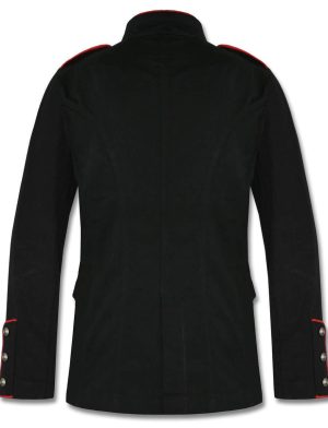 Militärjacke Schwarz Rot, Gothic Jacken, Militärjacken für Herren, Beste Jacken