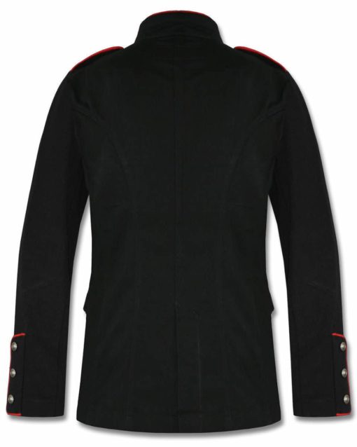Military Jacket Black Red, Gothic Jackets, Military Jackets for Men, Best Jackets