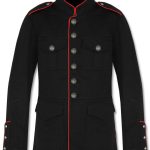 Military-Jacket-Black-Red-Red-Goth-Steam-punk-Army-Officer-Pea-Coat-front