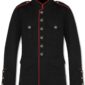 Chaqueta Militar Negro Rojo, Chaquetas Góticas, Chaquetas Militares Hombre, Mejores Chaquetas