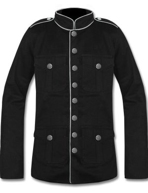 Military Jacket Black Red, Gothic Jackets, Military Jackets for Men, Best Jackets