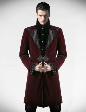 Long Manteau gothique noir homme PUNK RAVE y364