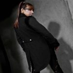 RQBL-Womens-Military-Coat-Jacket-Black-Tailcoat-Gothic-VTG-Steampunk-Back-mode