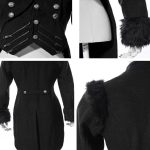 RQBL-Womens-Military-Coat-Jacket-Black-Tailcoat-Gothic-VTG-Steampunk-ang