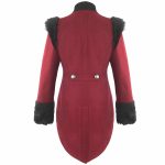 RQBL-Womens-Military-Coat-Jacket-Red-Black-Tailcoat-Gothic-VTG-Steampunk-back