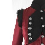RQBL-Womens-Military-Coat-Jacket-Red-Black-Tailcoat-Gothic-VTG-Steampunk-closeup