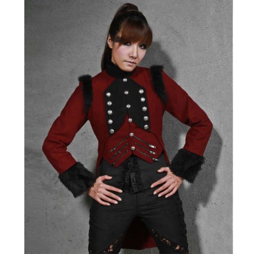 red military jacket womens