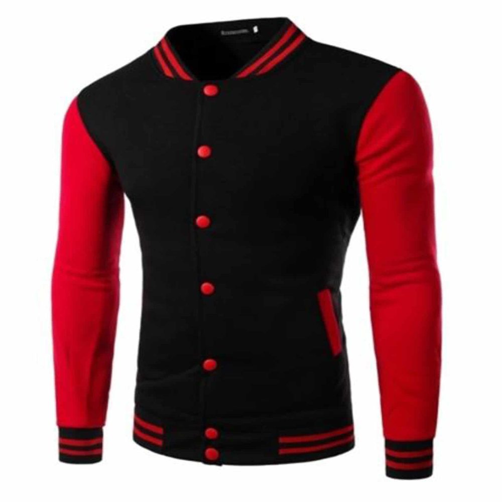 Slim Fit Red Black Varsity - Chaquetas para Hombre | falda escocesa y jacks