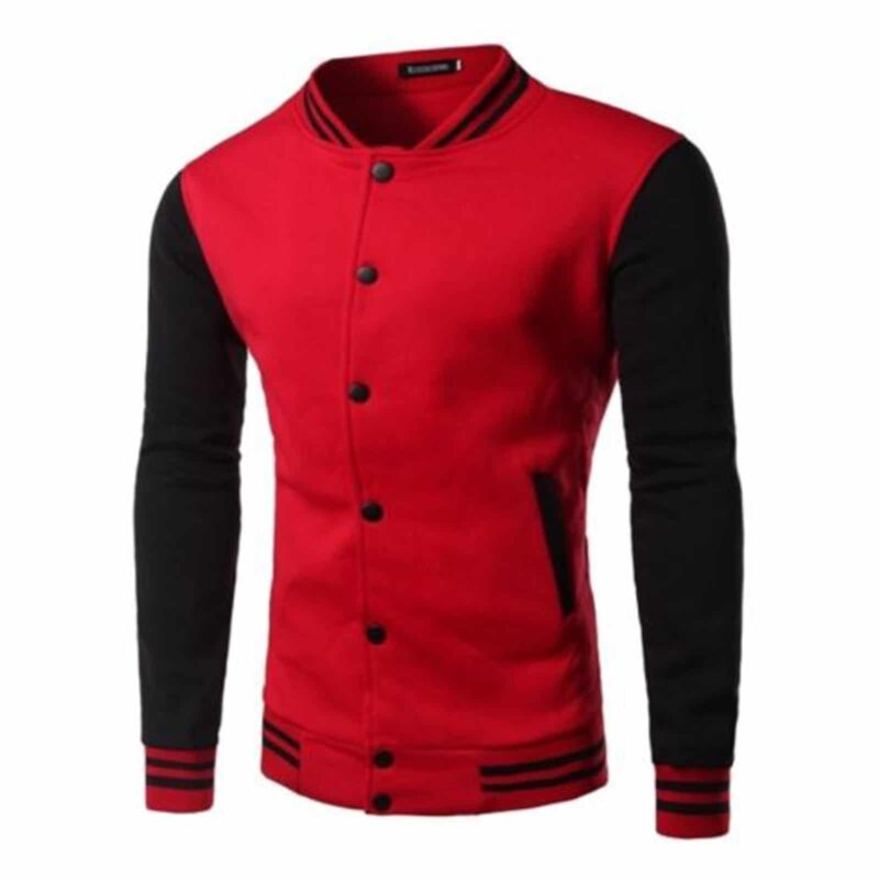 Mens Slim Fit Varsity Baseball Jacket