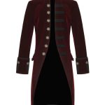 Red-Velvet-Goth-Steampunk-Victorian-Frock-Coat-Jacket-Front