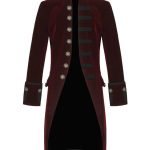 Red-Velvet-Goth-Steampunk-Victorian-Frock-Coat-Jacket-Front