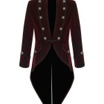 Red-Velvet-Goth-Steampunk-Victorian-Tail-Coat-Jacket-Front