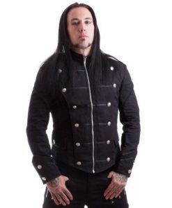 Handmade Black Military Jacket, Goth Punk Jacket, Best Traditional Jackets for Men, Best Jackets