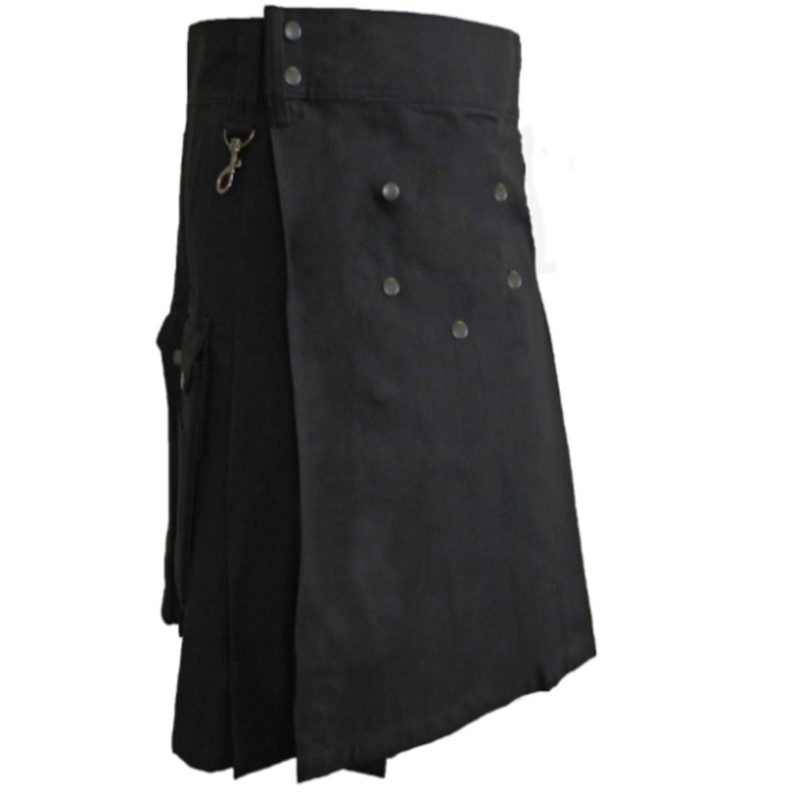 Utility kilt, black kilt, utility kilt, kilt for men, utility kilt for men, Black utility kilt