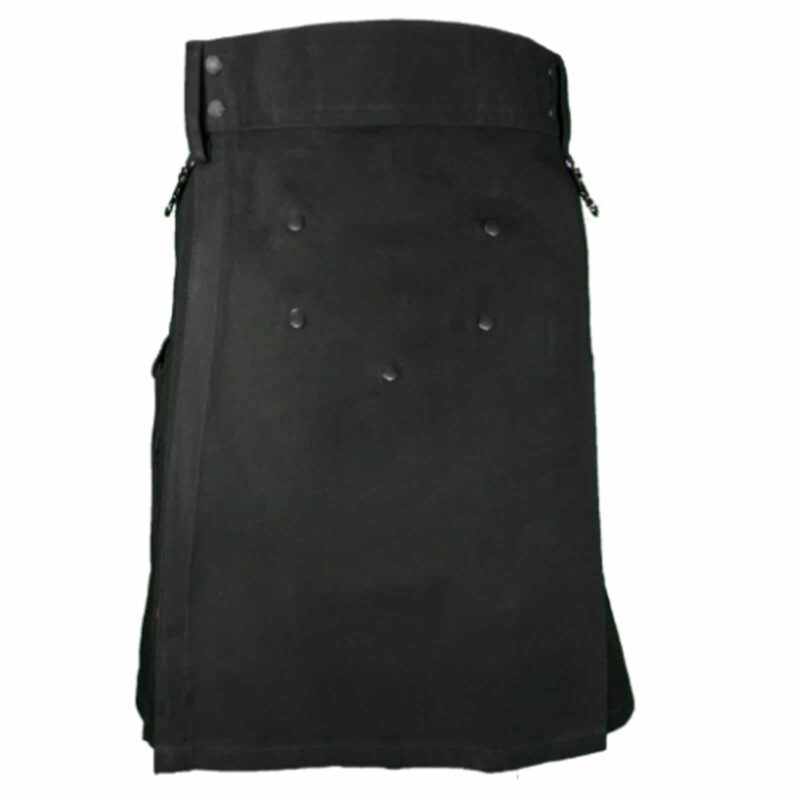 Utility kilt, black kilt, utility kilt, kilt for men, utility kilt for men, Black utility kilt