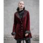 Levita Red Velvet Goth Steampunk VTG, Ropa Gótica Mujer, Chaquetas Góticas Mujer