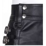 black-leather-kilt-with-twin-cargo-pockets-close