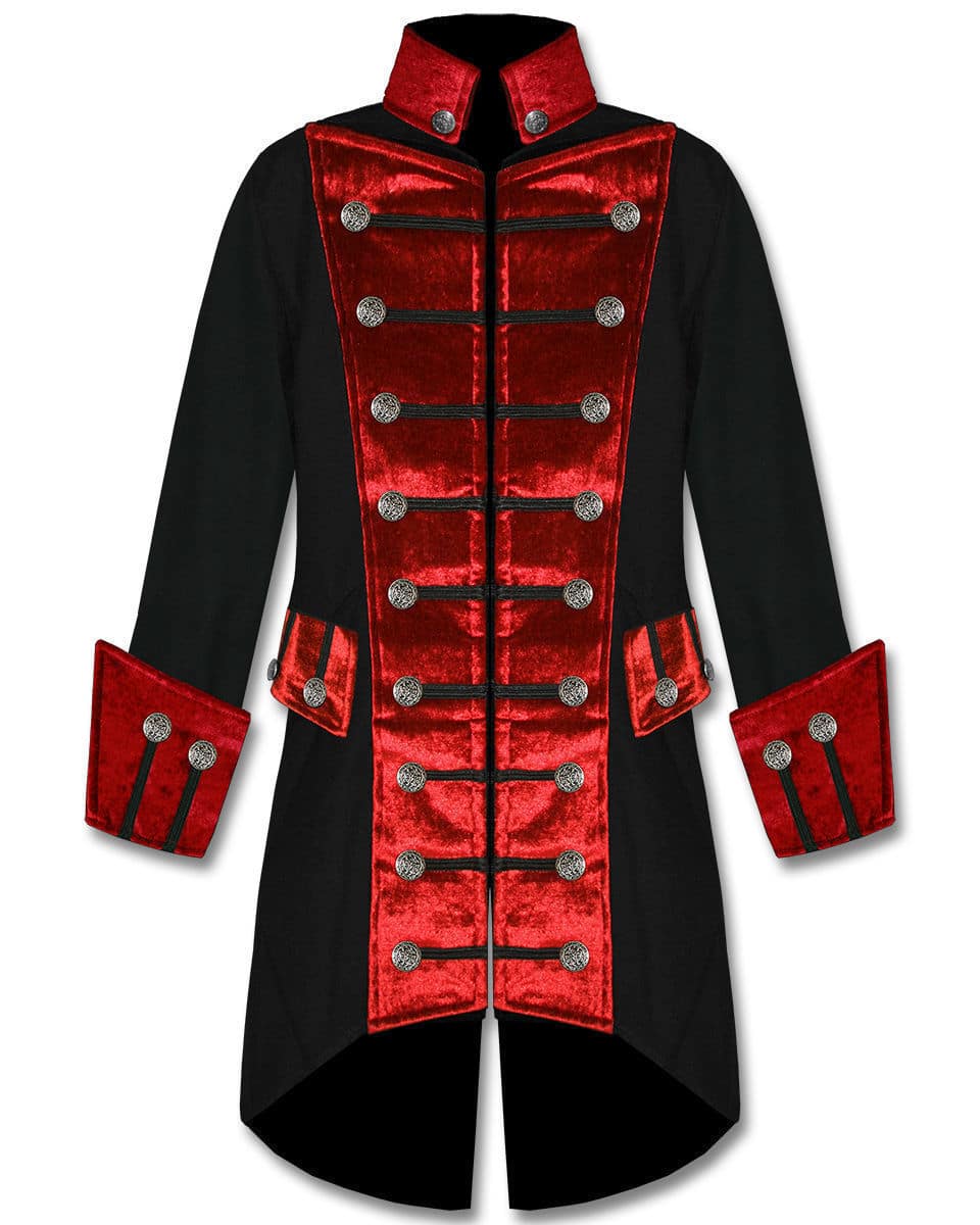 Red velvet sales military jacket