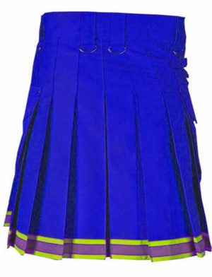 Blue Cargo Fashion Kilt, Fashion Kilt, Women Utility Kilts, Best Women Kilts