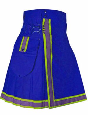 Kilt de mode cargo bleu, kilt de mode, kilts utilitaires pour femmes, meilleurs kilts pour femmes
