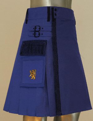 Blauer Netztaschenkilt, Kilt für Arbeiter, Bester Kilt für Arbeiter