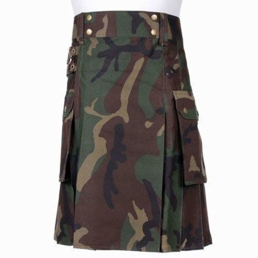 camo-utility-combat-kilt-punk-goth-style-front Camo kilts, Camo Kilts for Men, Mens Camo Kilts