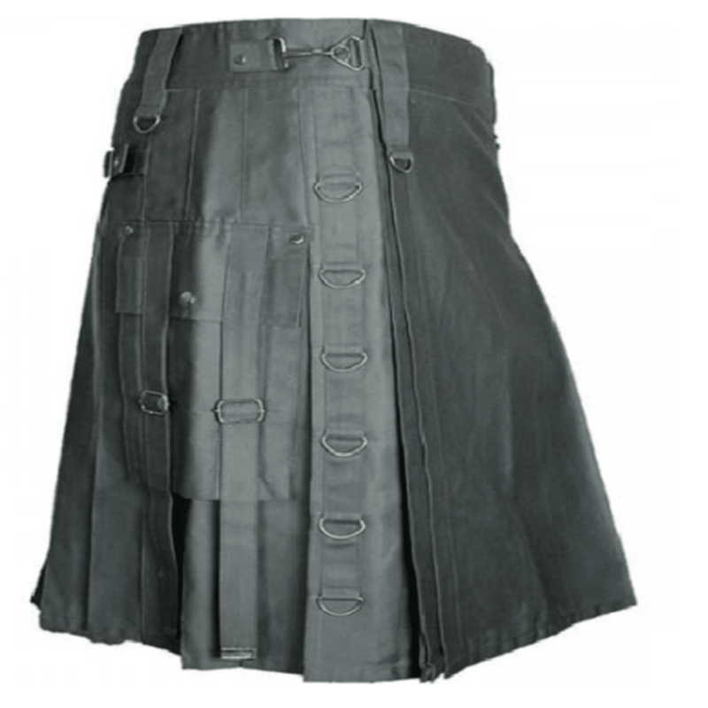 utility kilt, grey utility kilt, hardware gothic kilt, utility kilt for sale, grey utility kilt for sale, Utility kilt sale