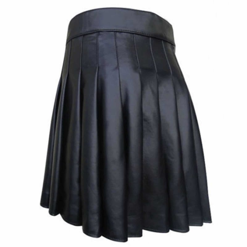 kilt en cuir noir, kilt en cuir à ceinture latérale, kilt en cuir à vendre, kilts en cuir, kilts à vendre, kilts en cuir