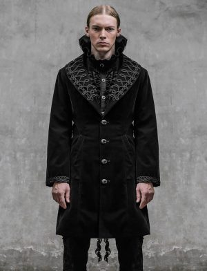 Akacia Herrenjacke Gehrock, schwarze Samtjacken für Herren, Herrenjacke, Gothic-Kleidung