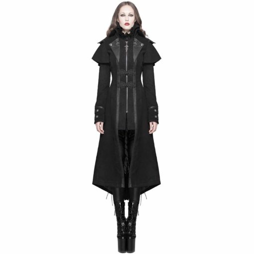 devil-fashion-womens-long-coat-jacket-black-gothic-steampunk-dieselpunk-front Steampunk Dieselpunk Winter, Women Gothic Jackets, Goth Jackets for Women