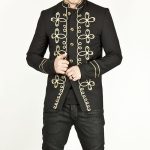 gold-flower-embroidery-black-military-napoleon-hook-jacket-front