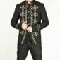 Napoleon Hook Jacket Flower, Gold Embroidery Black Military jackets, Jackets for Men, Traditional Jackets