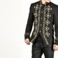 Napoleon Hook Jacket Flower, Gold Embroidery Black Military jackets, Jackets for Men, Traditional Jackets