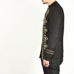 gold-flower-embroidery-black-military-napoleon-hook-jacket-side