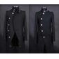 Punk Black Navy DoubleBreasted Fashion, Winter Jackets, best Jackets for Men, Gothic Clothing