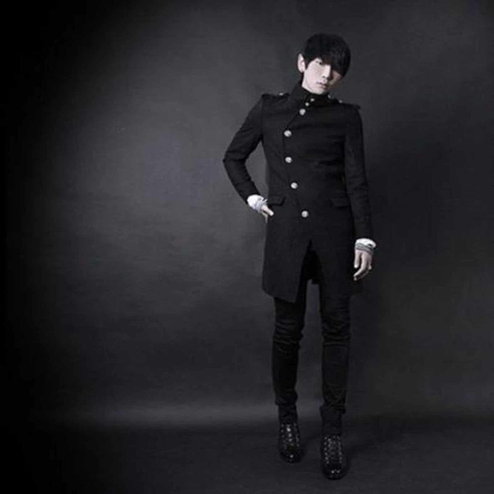 Punk Black Navy DoubleBreasted Fashion, Winter Jackets, best Jackets for Men, Gothic Clothing