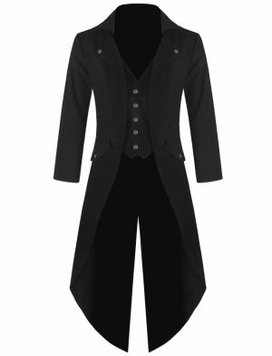 Steampunk Tailcoat Jacket, Gothic Jackets for Men, Best Gothic Clothing