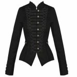 ladies-new-black-gothic-steampunk-military-cotton-tailcoat-coat-jacket