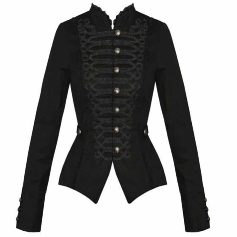 Black Braided Gothic Corset for Gothic Steampunk Kilt and Jacks