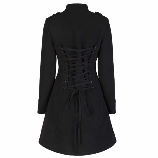Braided Wool Effect Coat, Gothic jackets for Women, Gothic Clothing for Women