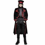 military-long-coat-jacket-black-red-goth-steampunk-regency-aristoc-front