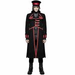 military-long-coat-jacket-black-red-goth-steampunk-regency-aristoc-front-model
