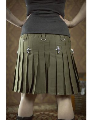 Drilled Cotton Fashion Utility Kilts, Women Utility kilts, best kilts for women