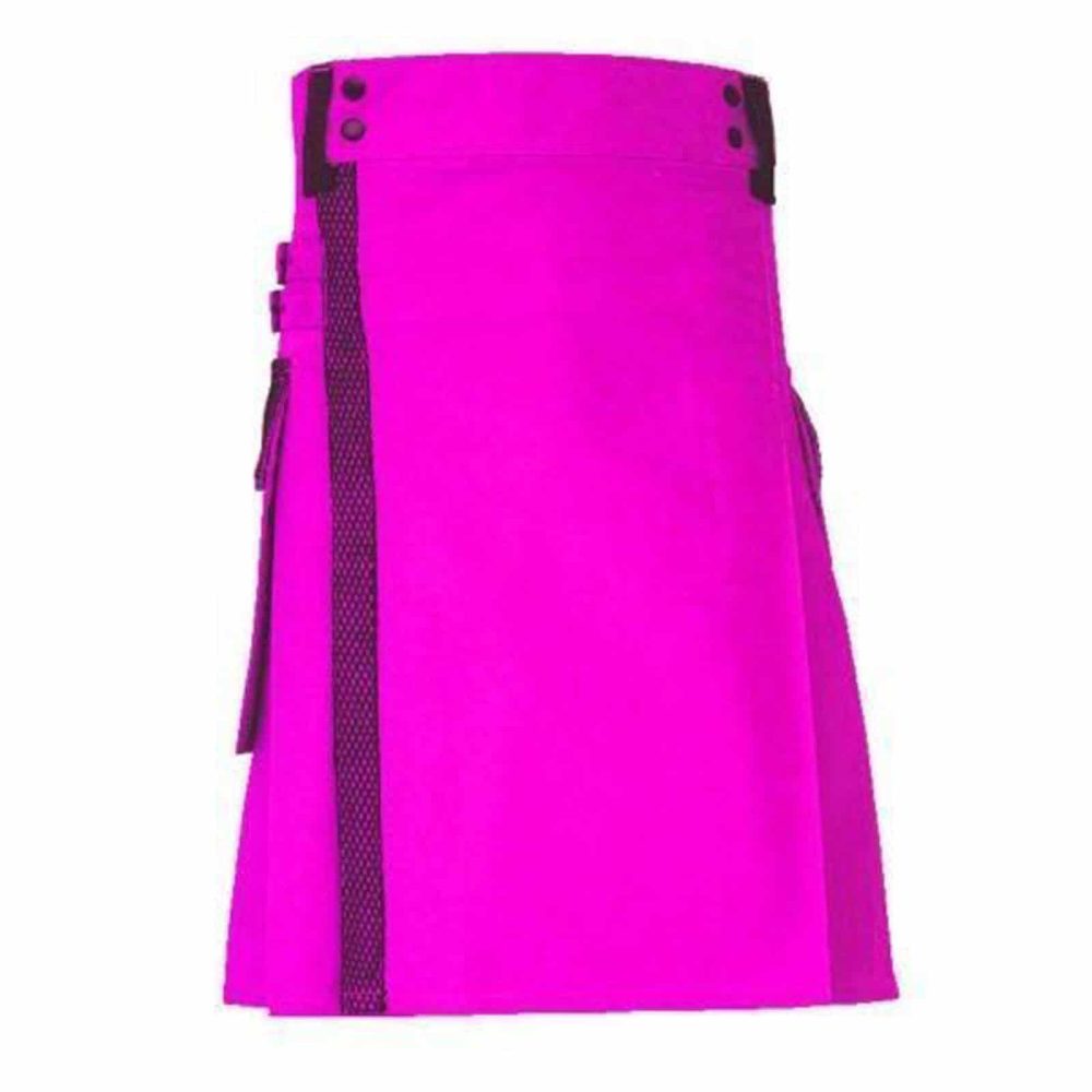 Pink Net Pocket Utility Kilt, Best Kilts, Utility Kilts, Best Kilts for Men