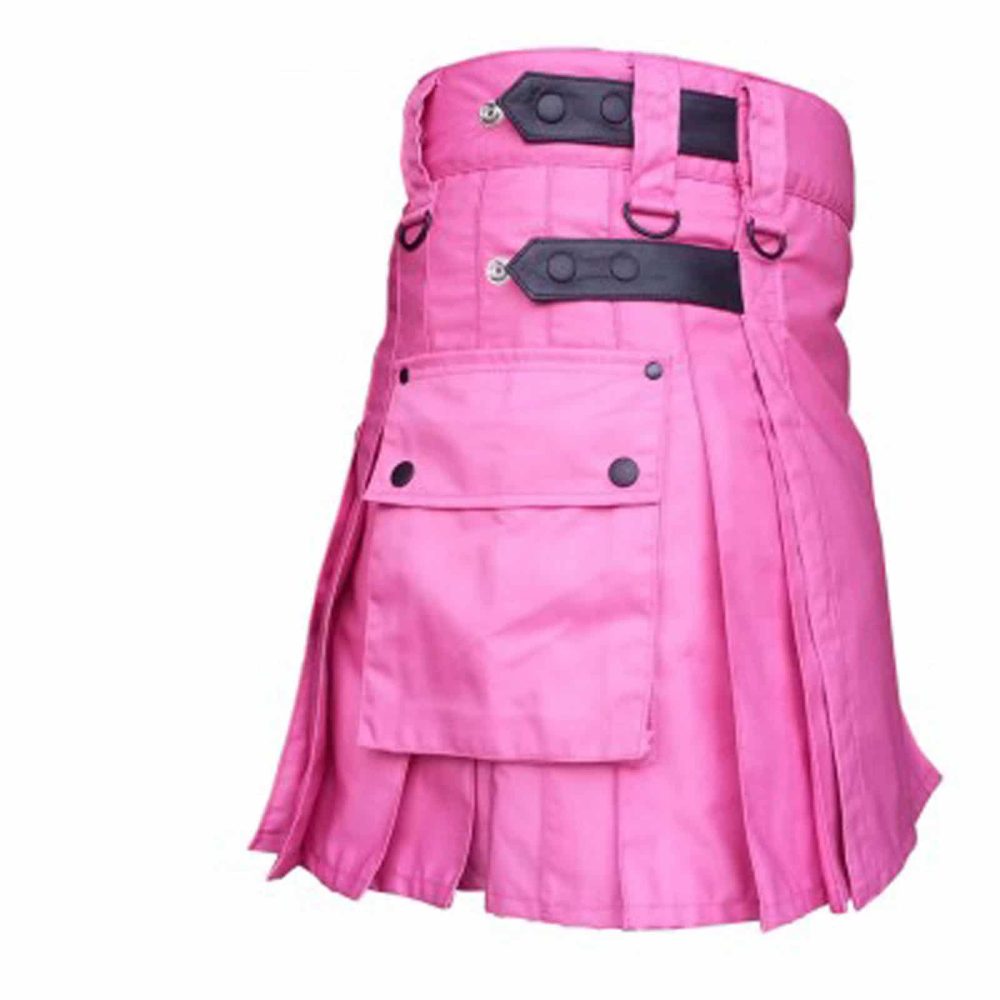 Utility-Kilt Highland, Utility-Kilts für Damen, Damen-Utility-Kilts, Rosa Kilts