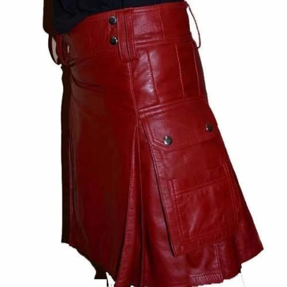 Leather kilts, Pleated Leather kilts, Kilts for Men in leather