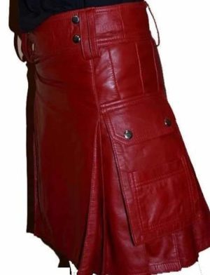 Leather kilts, Pleated Leather kilts, Kilts for Men in leather