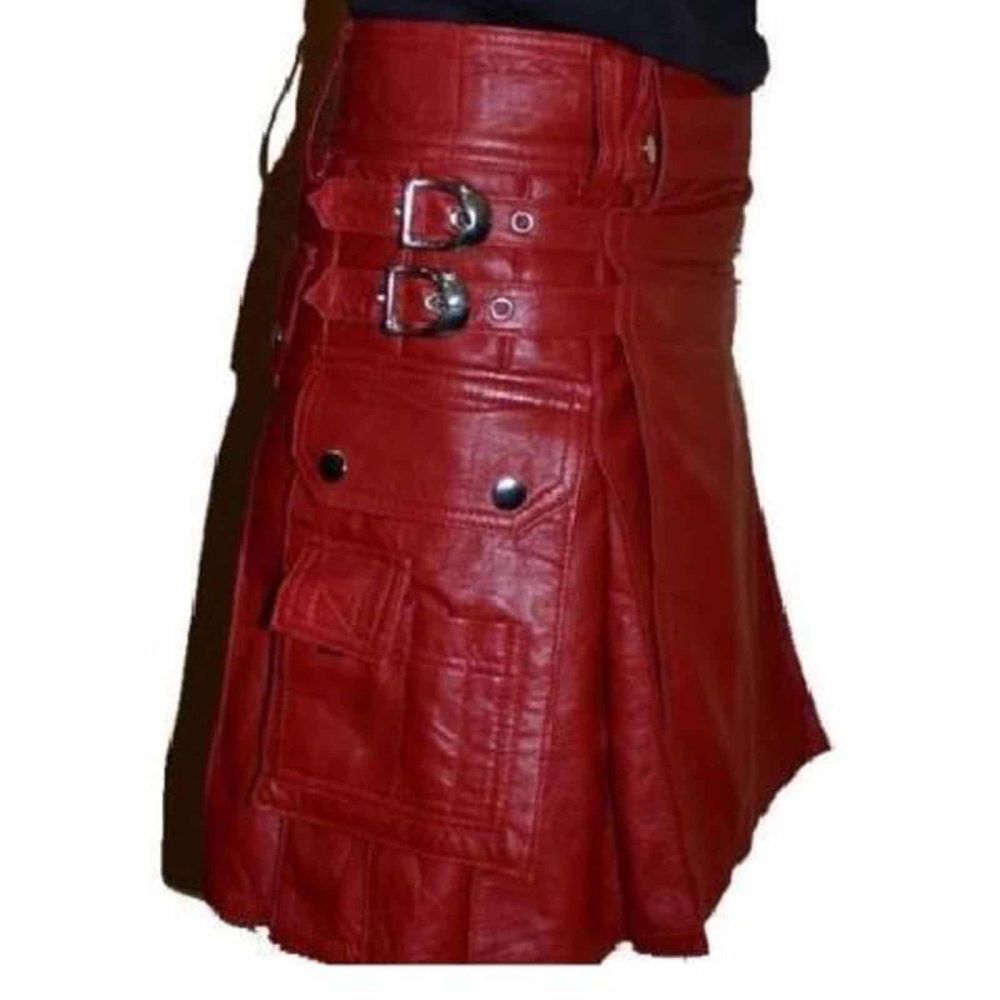 Leather kilts, Pleated Leather kilts, Kilts for Men in leather