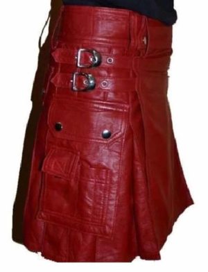 Leather kilts, Pleated Leather kilts, Kilts for Men in leather