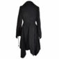 Poizen Industries Schwarzes Fleece, Jacken für Damen, Gothic-Jacken für Damen